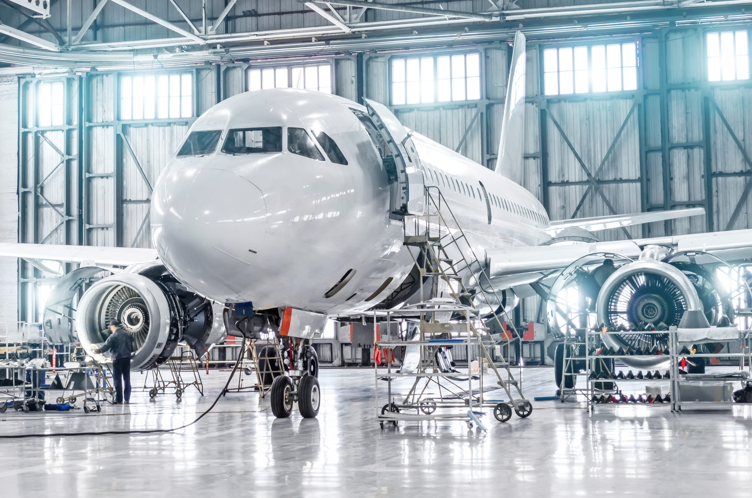 Commercial aircraft maintenance inspection